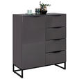 REGAL Anthrazit  - Anthrazit/Schwarz, KONVENTIONELL, Holzwerkstoff/Kunststoff (46/90/40cm) - Hom`in
