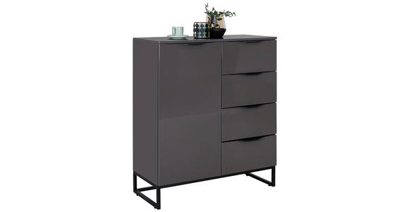 REGAL Anthrazit - Anthrazit/Schwarz, KONVENTIONELL, Holzwerkstoff/Kunststoff (46/90/40cm) - Hom`in