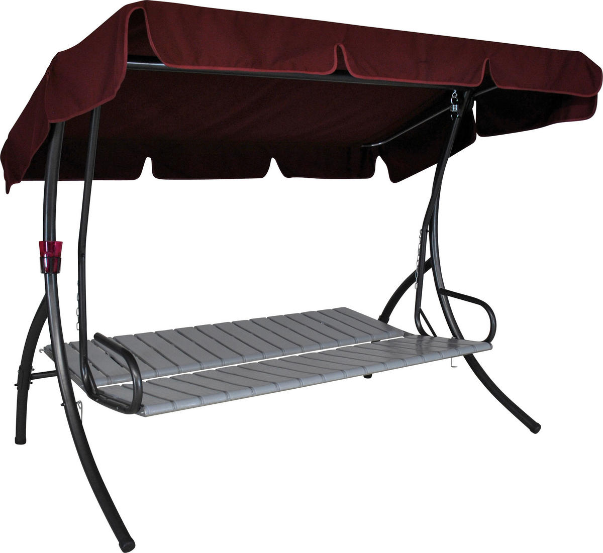 HOLLYWOODSCHAUKEL 210/160/145 cm  - Dunkelgrün/Dunkelgrau, Basics, Kunststoff/Textil (210/160/145cm) - Boxxx