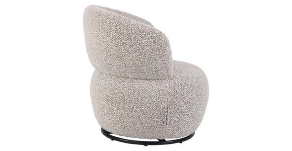 SESSEL in Bouclé Schwarz, Beige  - Beige/Schwarz, Design, Textil/Metall (73,5/72,5/71,5cm) - Xora
