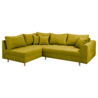 ECKSOFA Ariella in Mikrofaser Hellgrün Rückenkissen  161/231 cm  - Naturfarben/Hellgrün, Design, Holz/Textil (161/231cm) - P & B