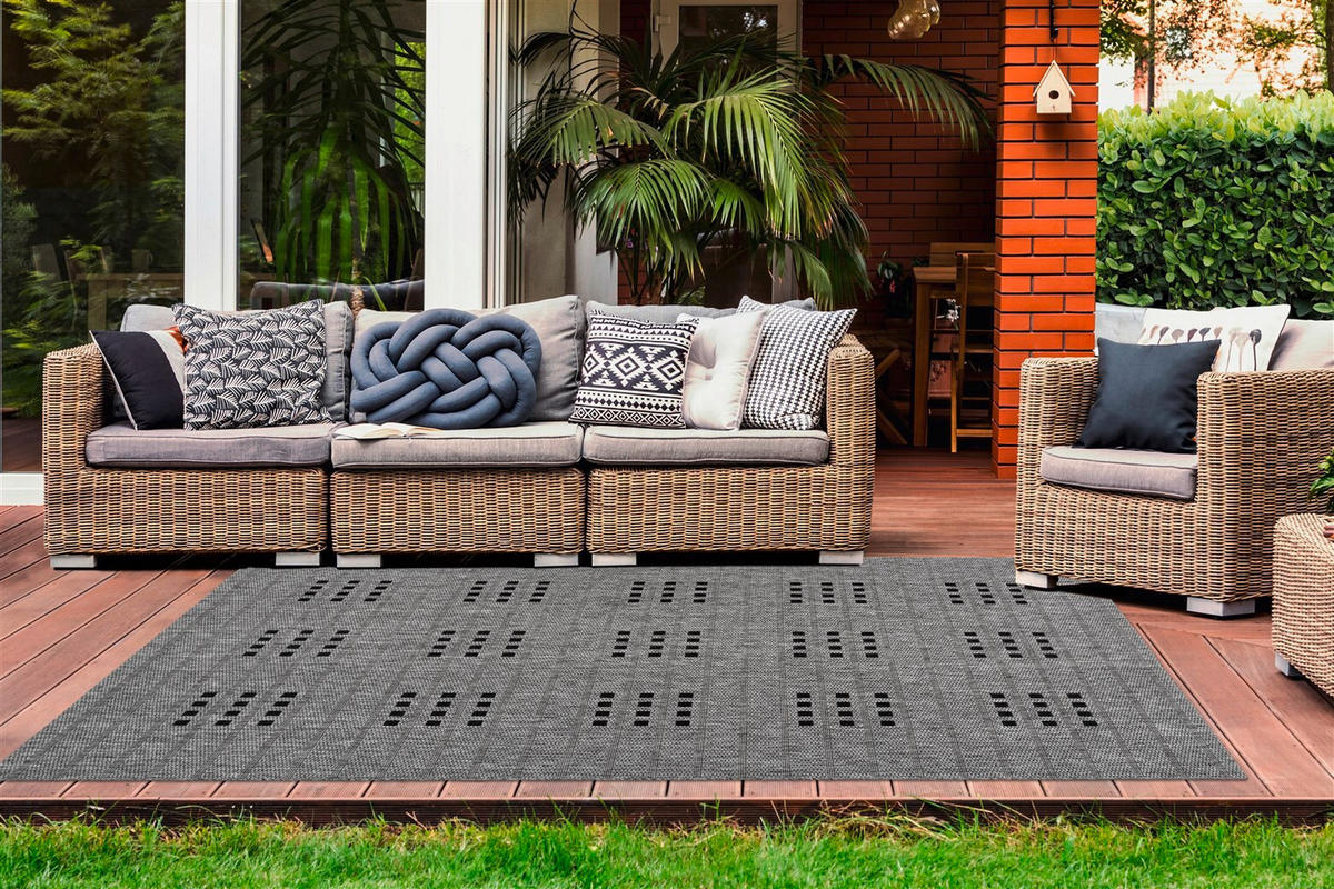 FLACHWEBETEPPICH 120/170 cm Indonesia - Malang Silber Grau  - Grau, KONVENTIONELL, Textil (120/170cm)
