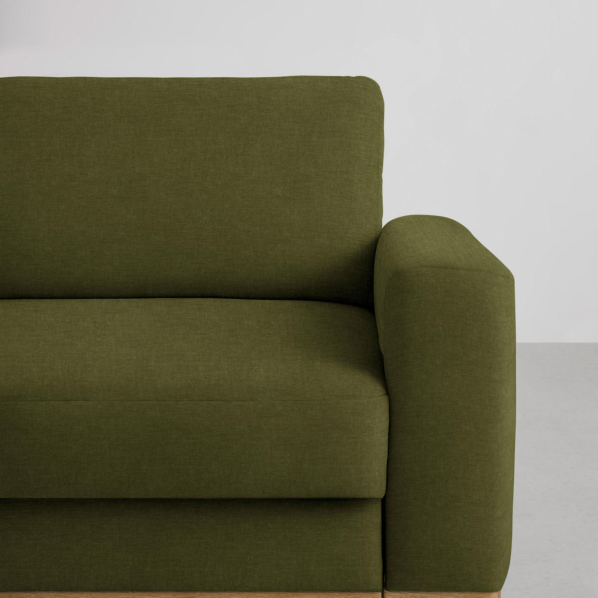 ECKSOFA Chenille Grün  - Schwarz/Grün, Konventionell, Holz/Textil (167/87/234cm) - MID.YOU