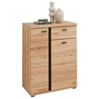 SCHUHSCHRANK Esche massiv Eichefarben, Eschefarben  - Eichefarben/Anthrazit, Natur, Holz/Holzwerkstoff (80/107/40cm) - Linea Natura