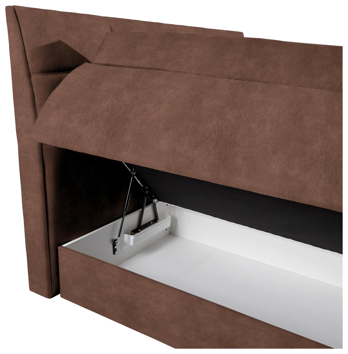 BOXSPRINGBETT 160/200 cm  in Rotbraun  - Wengefarben/Rotbraun, Konventionell, Holz/Textil (160/200cm) - Xora