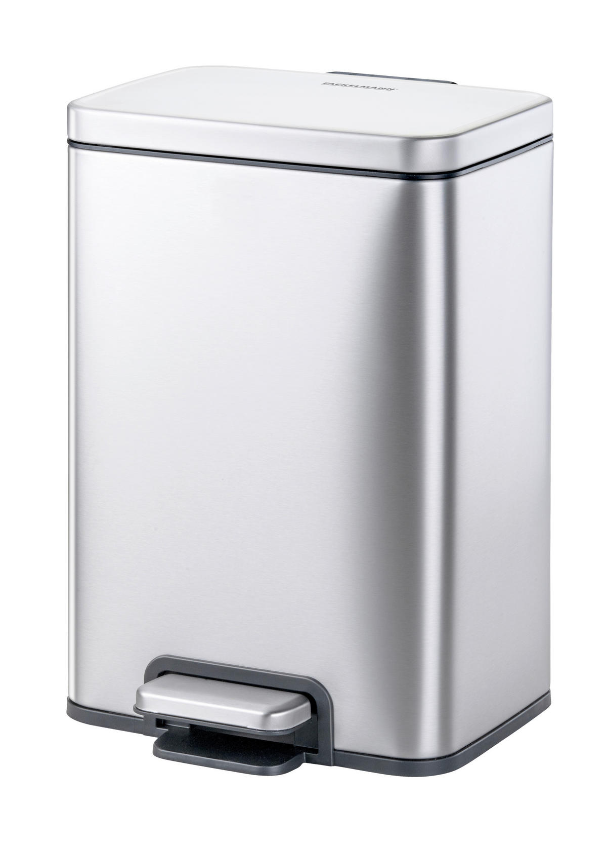 ABFALLEIMER Chicago 12 L  - Edelstahlfarben/Anthrazit, Basics, Kunststoff/Metall (25,9/27,2/39,5cm) - Fackelmann