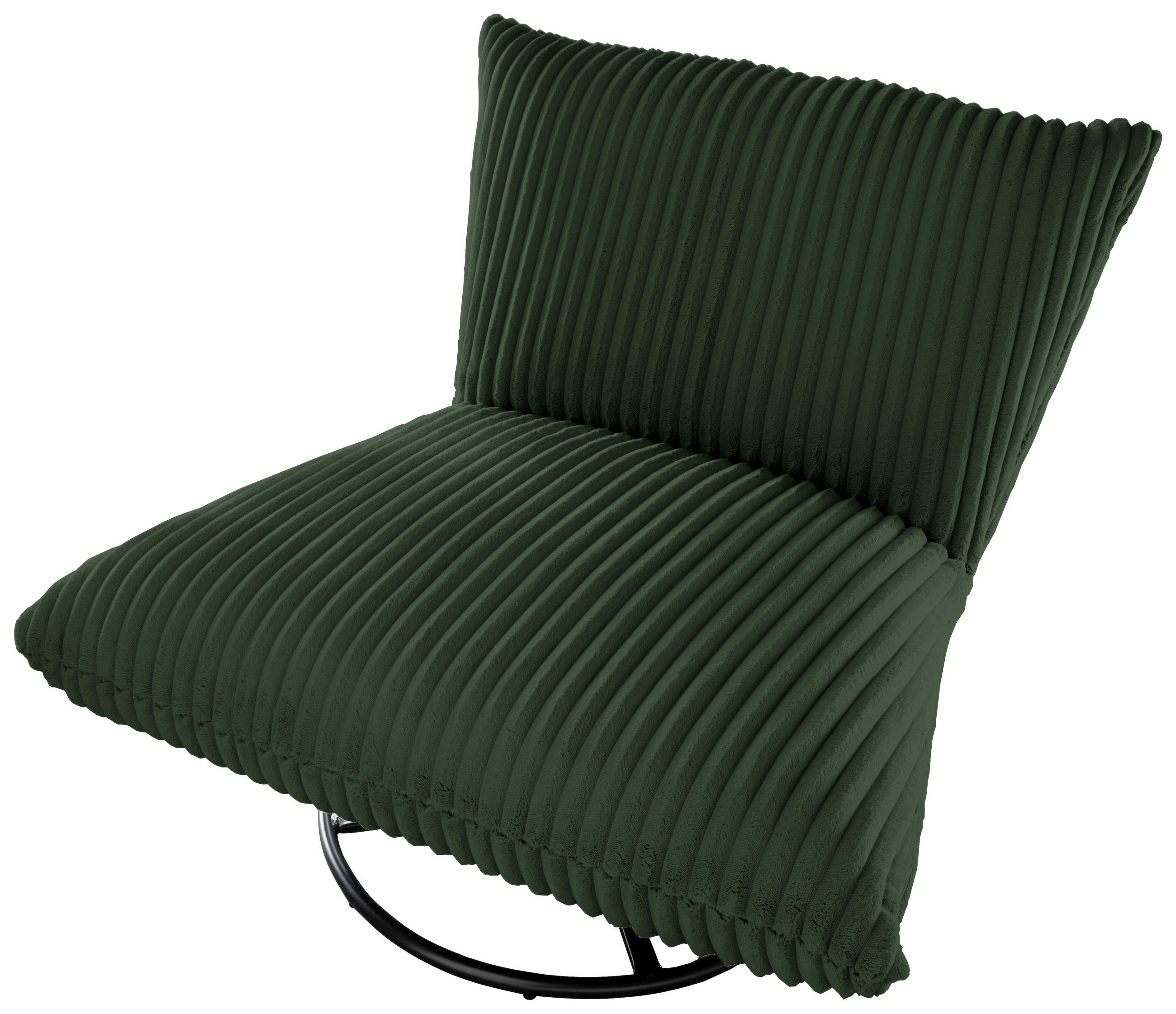 RELAXSESSEL in Textil Grün  - Schwarz/Grün, Design, Textil/Metall (100/78/96cm) - Livetastic