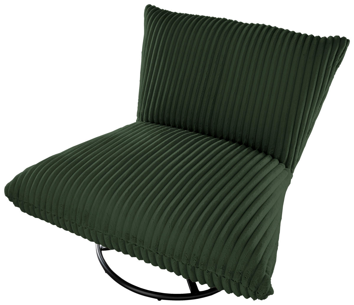 RELAXSESSEL in Textil Grün  - Schwarz/Grün, Design, Textil/Metall (100/78/96cm) - Livetastic