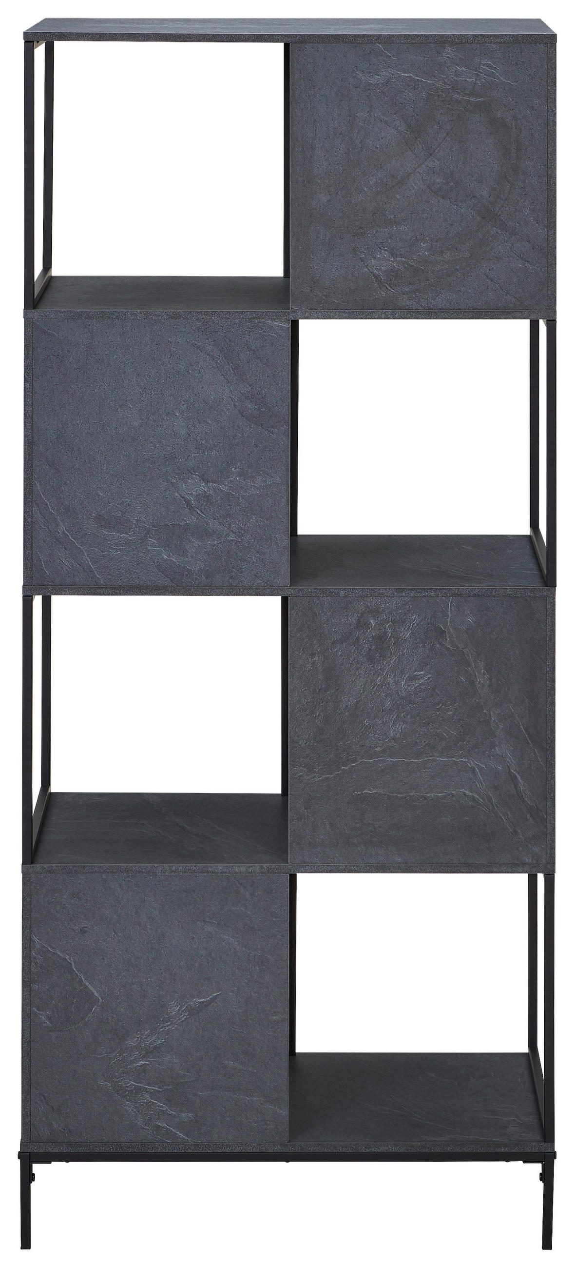 ETAJERĂ  70/158/35 cm gri, negru  - negru/gri, Modern, metal/material pe bază de lemn (70/158/35cm) - PBJ