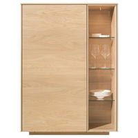 HIGHBOARD Eichefarben  97,8/134,2/41,9 cm  - Eichefarben, Design, Glas/Holz (97,8/134,2/41,9cm) - Team 7