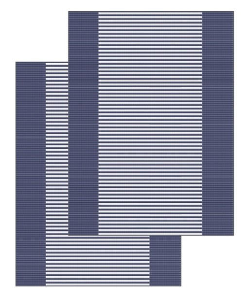 PODMETAČI ZA STOL plava , tekstil  SANSIBAR  - plava, tekstil (33/45cm) - Esposa