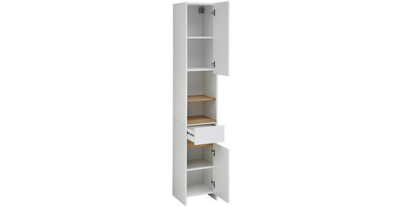 HOCHSCHRANK 32,4/182,8/32,2 cm - Eichefarben/Weiß, KONVENTIONELL, Holzwerkstoff (32,4/182,8/32,2cm) - Xora