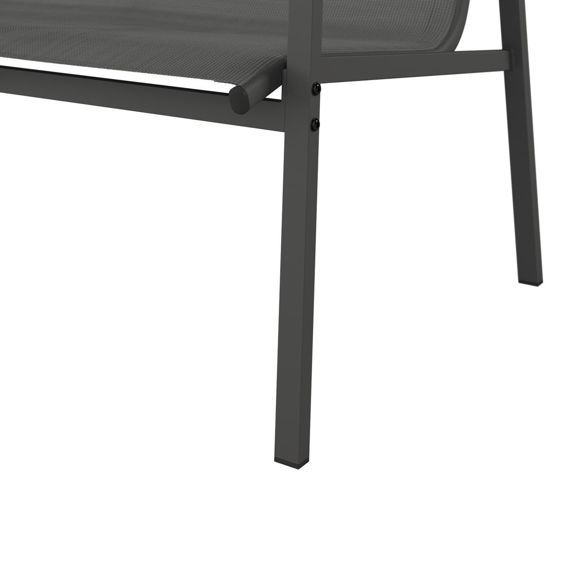 LOUNGEGARNITUR Eisen  - Dunkelgrau/Naturfarben, MODERN, Glas/Kunststoff - Ambia Garden