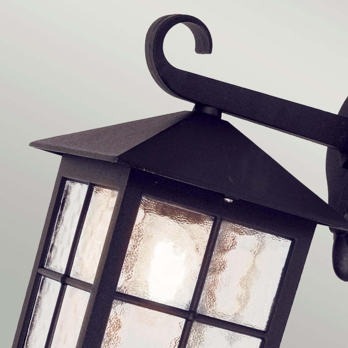 AUSSENWANDLEUCHTE - Schwarz, Konventionell, Glas/Metall (18.5/33.5/23.7cm) - Elstead Lighting