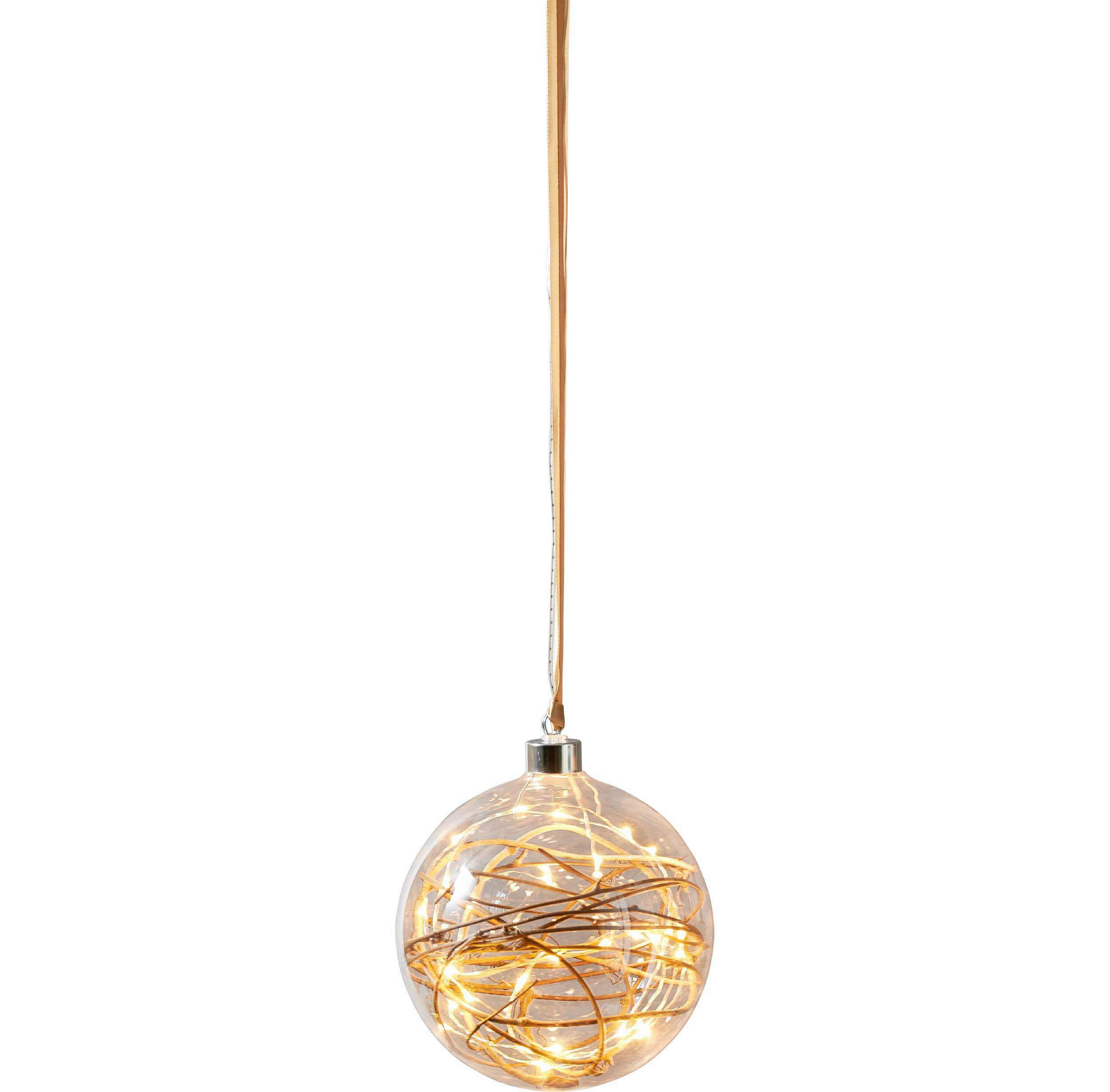LED-DEKOLEUCHTE 15/16 cm   - Transparent/Silberfarben, Basics, Glas/Holz (15/16cm) - Eglo