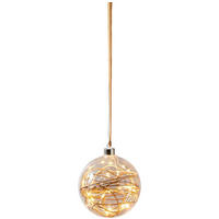 LED-DEKOLEUCHTE 20/21 cm   - Transparent/Silberfarben, Basics, Glas/Holz (20/21cm) - Eglo