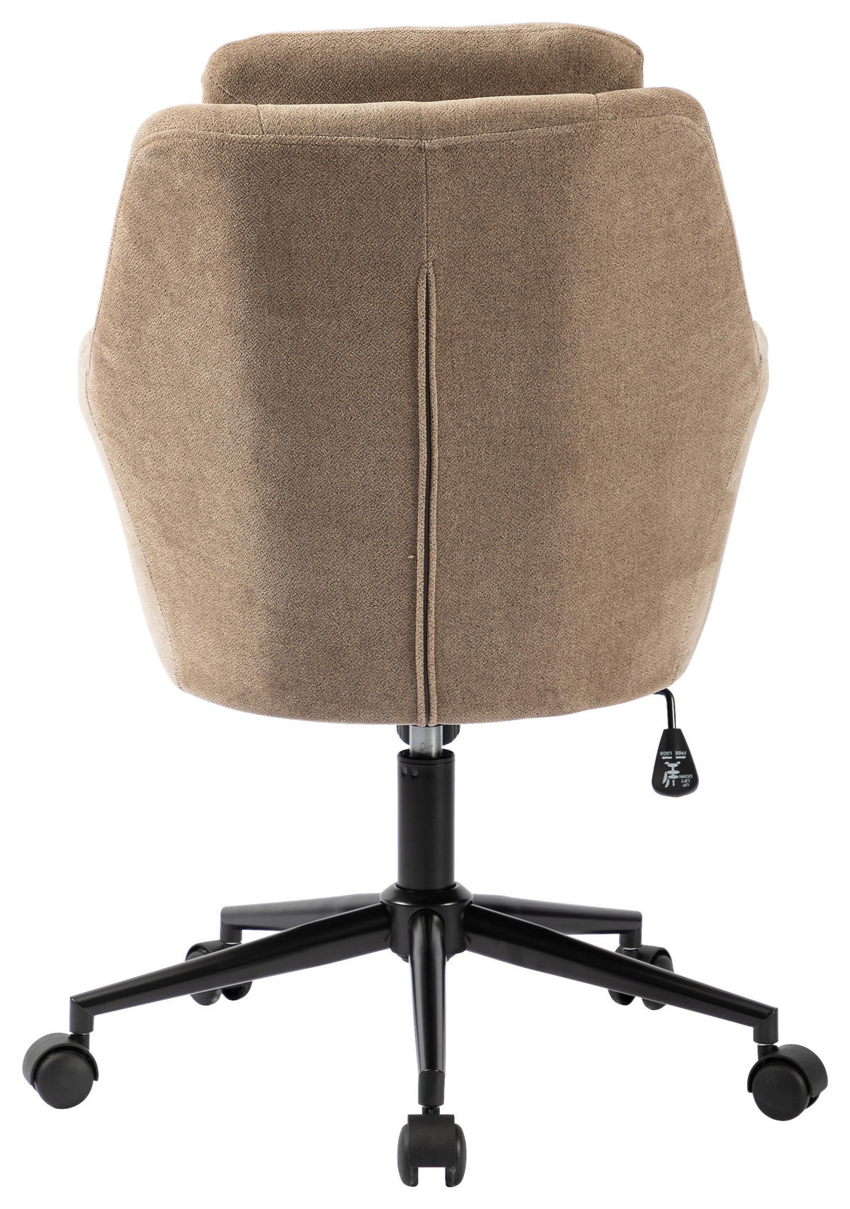 DREHSTUHL Webstoff Schwarz, Beige  - Beige/Schwarz, Modern, Kunststoff/Textil (58/91-99/71cm) - MID.YOU