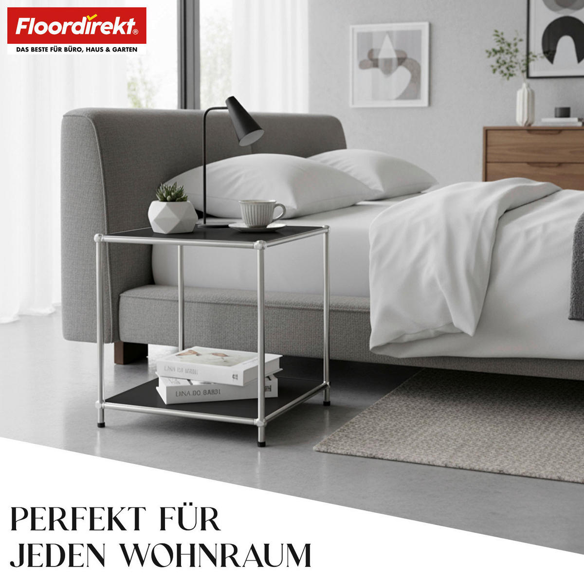 STANDREGAL Schwarz  - Schwarz, Basics, Metall (40/46/40cm) - Floordirekt