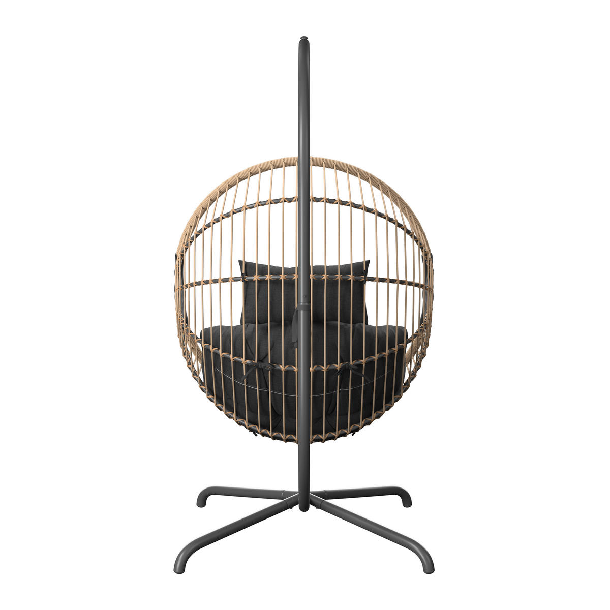 HÄNGESESSEL - Anthrazit/Naturfarben, Design, Kunststoff/Textil (99/200/106cm) - Ambia Garden