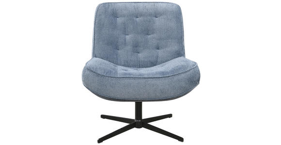 SESSEL in Struktur Blaugrau  - Blaugrau/Schwarz, Design, Holz/Textil (71/83/79cm) - Carryhome