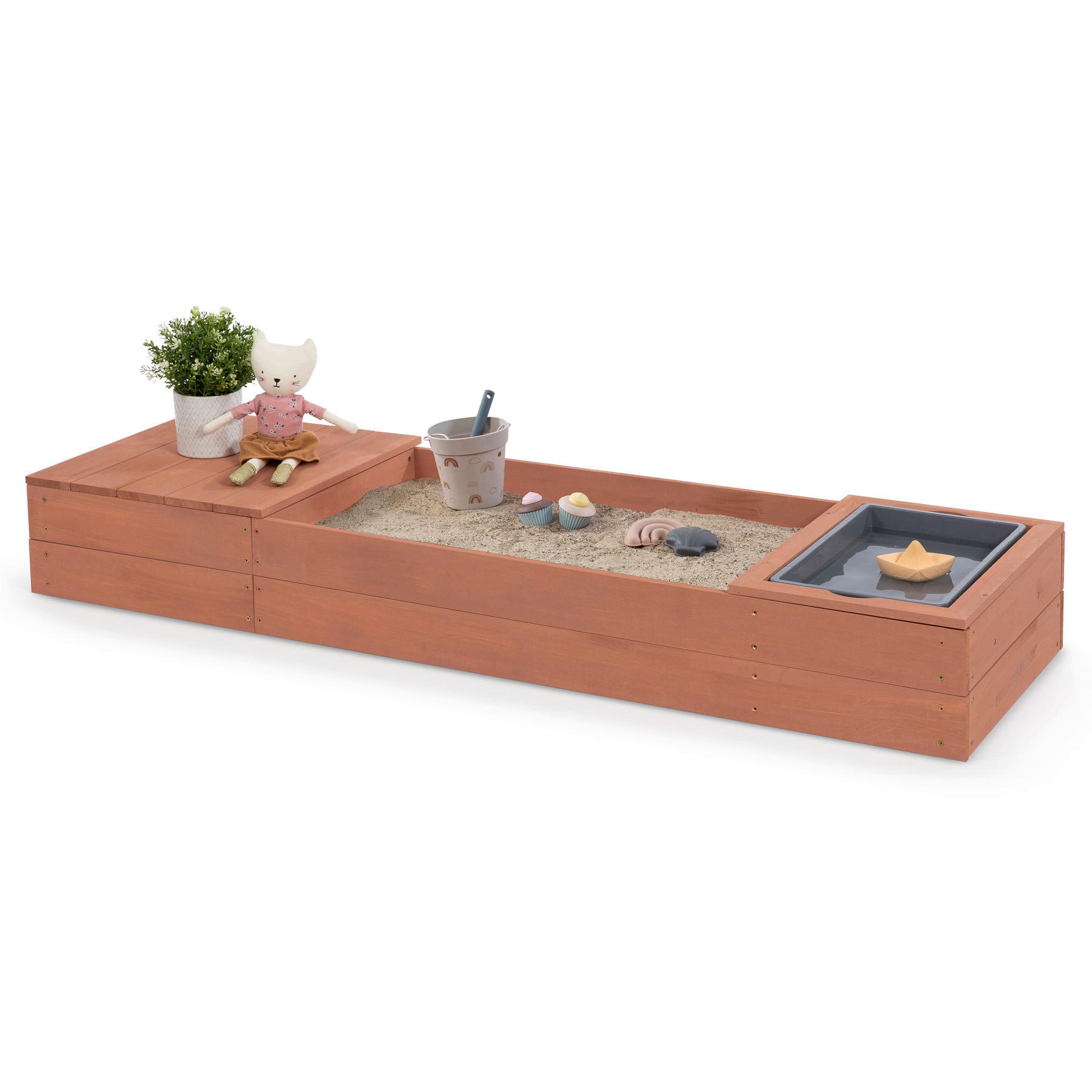 SANDKASTEN SPACE SAVER 150/45/20 cm  - Basics, Holz (150/45/20cm) - MUDDY BUDDY
