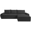ECKSOFA - Dunkelgrau/Schwarz, KONVENTIONELL, Kunststoff/Textil (292/173cm) - Carryhome
