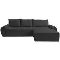 ECKSOFA - Dunkelgrau/Schwarz, KONVENTIONELL, Kunststoff/Textil (292/173cm) - Carryhome