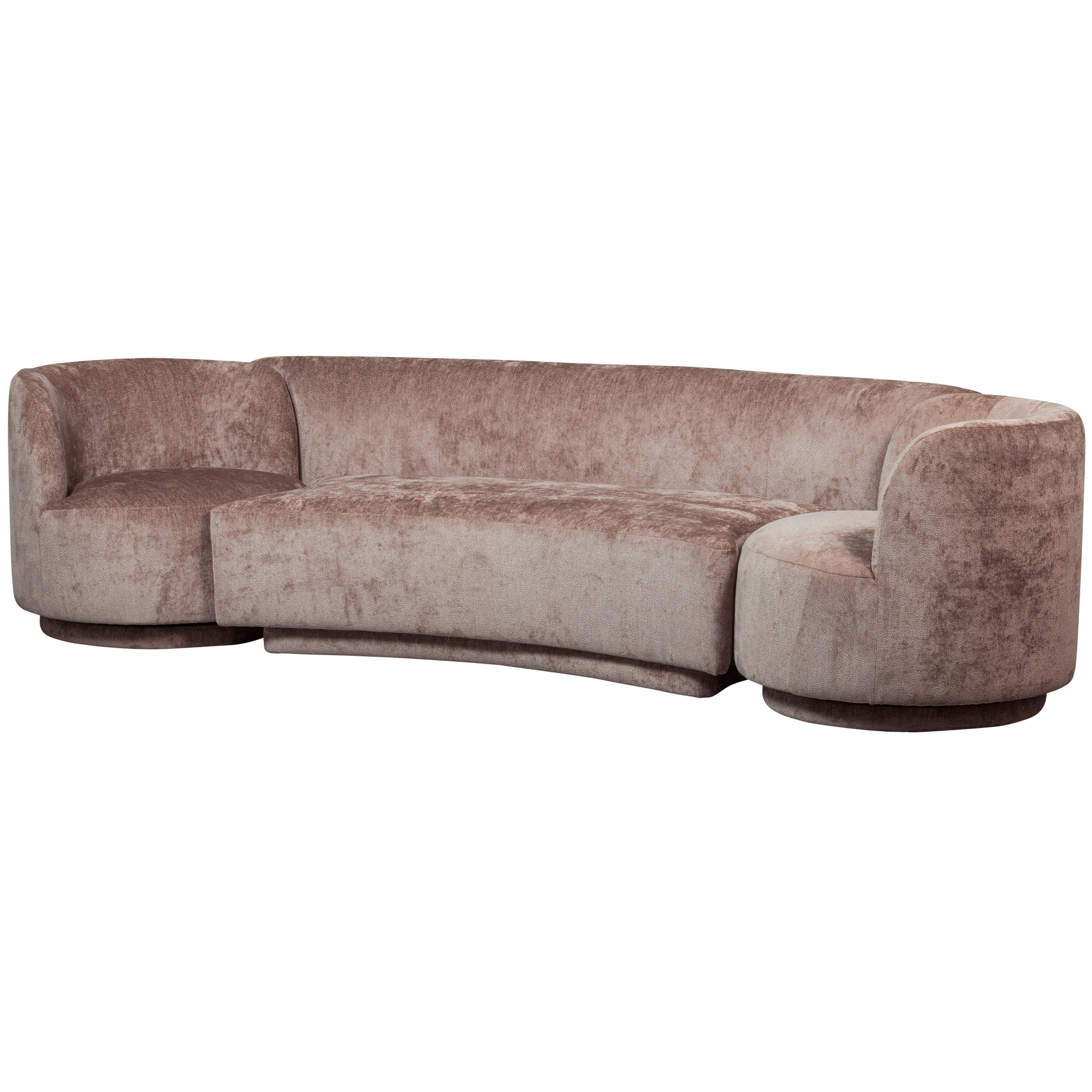 BIGSOFA Chenille Taupe - Taupe, Design, Textil (290/72/97cm) - Livetastic