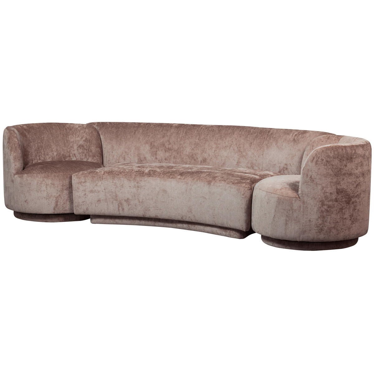 BIGSOFA in Chenille Taupe  - Taupe, Design, Textil (290/72/97cm) - Livetastic