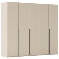 DREHTÜRENSCHRANK 251/223/60 cm 5-türig Champagner  - Champagner/Graphitfarben, Design, Holzwerkstoff/Metall (251/223/60cm) - home24