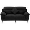 BOXSPRINGSOFA in Textil Schwarz  - Schwarz, KONVENTIONELL, Textil/Metall (175/92/94cm) - Livetastic