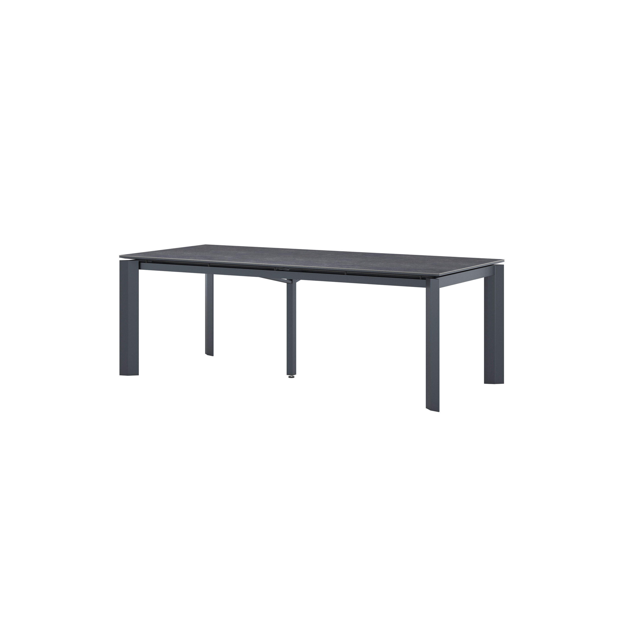 GARTENTISCH 220-340/95/77 cm Metall, Glas rechteckig  - Anthrazit, Design, Glas/Metall (220-340/95/77cm) - Amatio