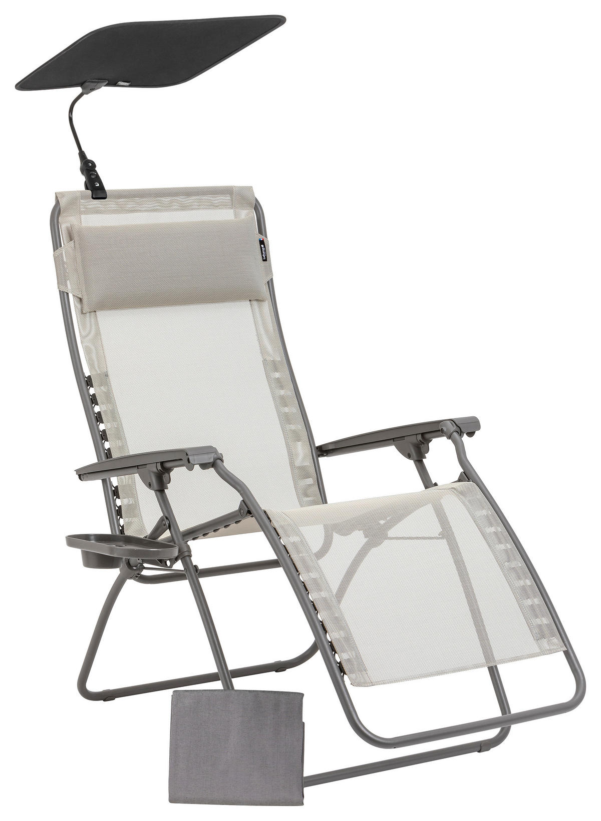 GARTEN-RELAXSESSEL Stahl  - Anthrazit/Beige, Basics, Textil/Metall (67/114/88cm) - Lafuma Mobilier