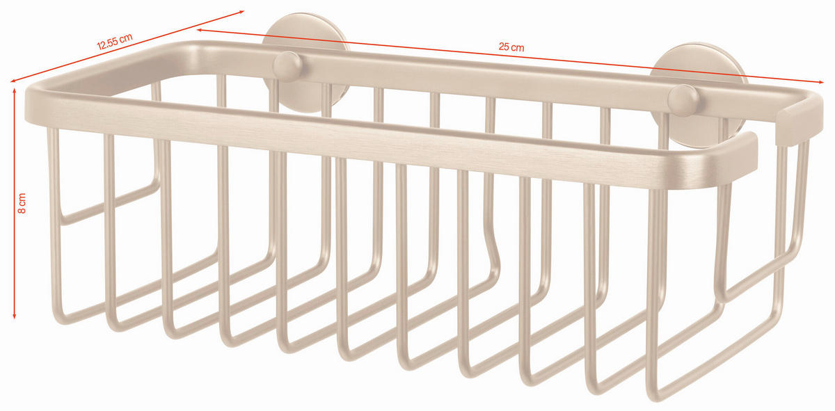DUSCHKORB - Bronzefarben, Basics, Metall (25/9/12,5cm) - Tesa