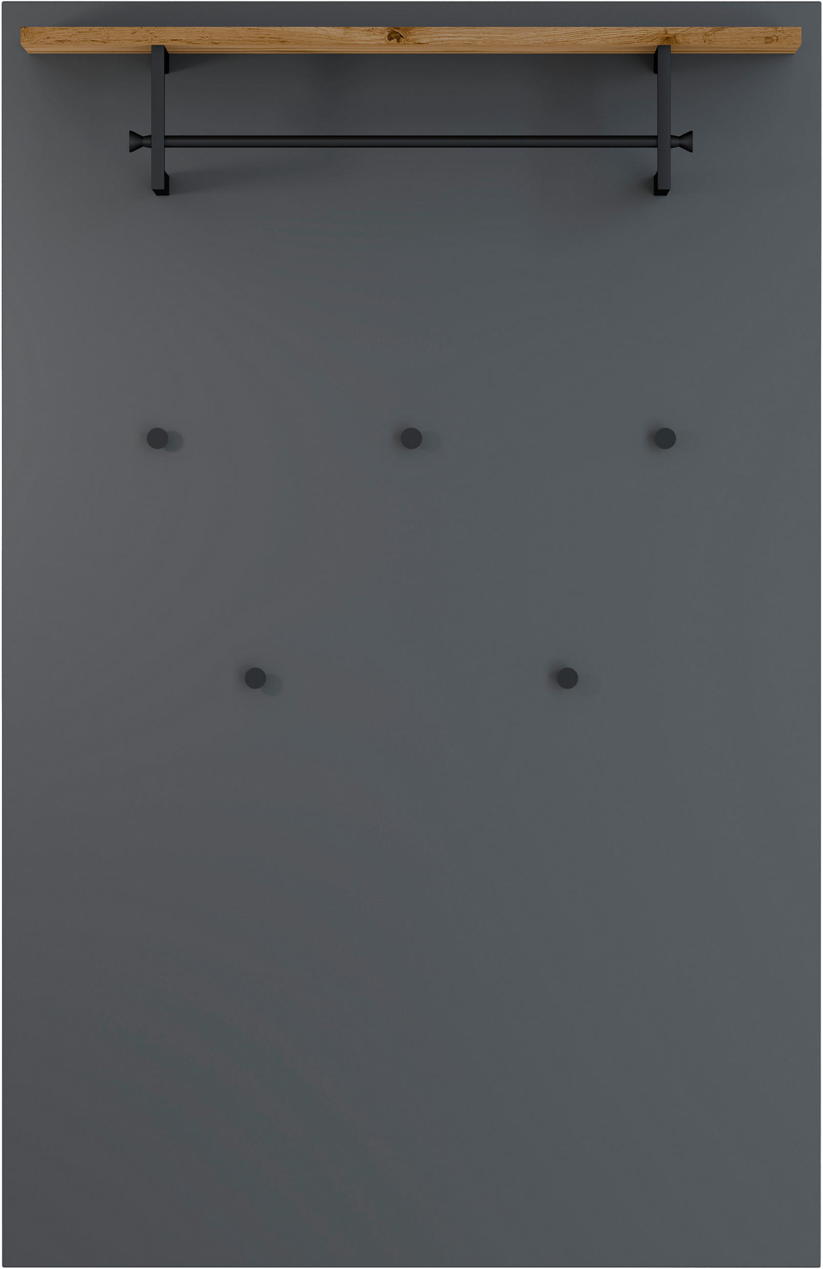 GARDEROBNI PANEL antracit, boje hrasta drvni materijal - boje hrasta/antracit, Design, drvni materijal (92/143/29cm)