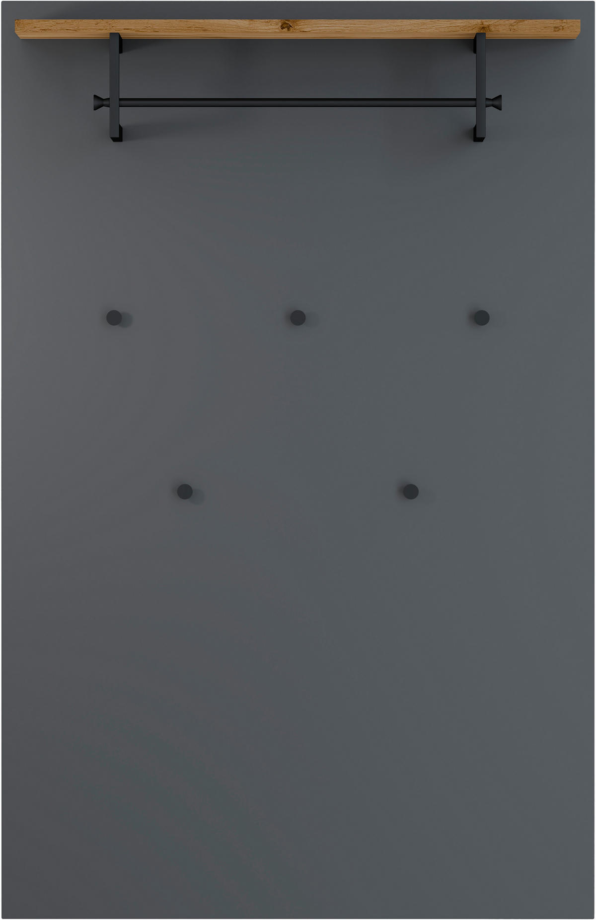 GARDEROBNI PANEL  antracit, boje hrasta   drvni materijal  - boje hrasta/antracit, Design, drvni materijal (92/143/29cm)