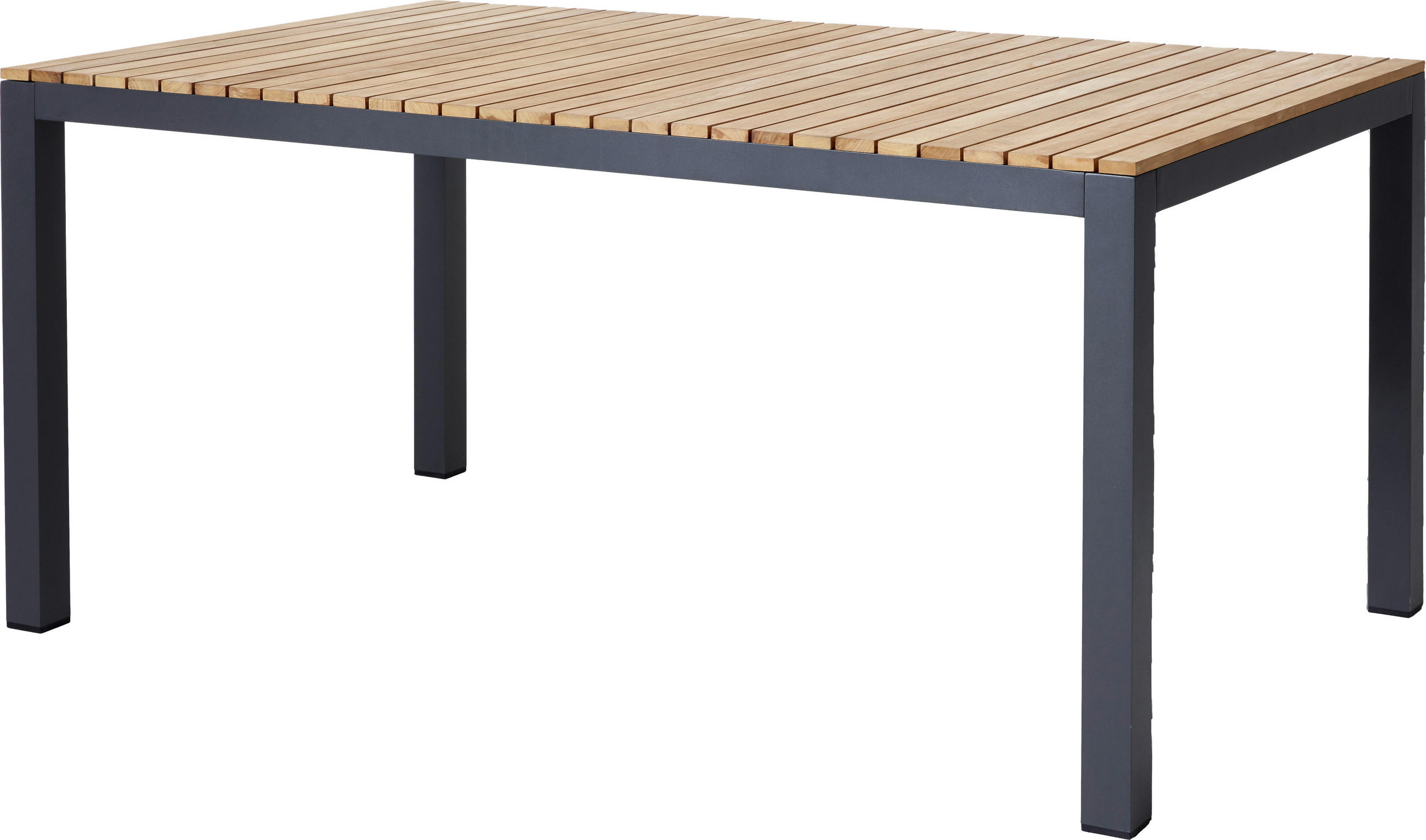 GARTENTISCH 167,5/100/74 cm Holz rechteckig  - Anthrazit/Teakfarben, KONVENTIONELL, Holz/Metall (167,5/100/74cm) - Gardenson