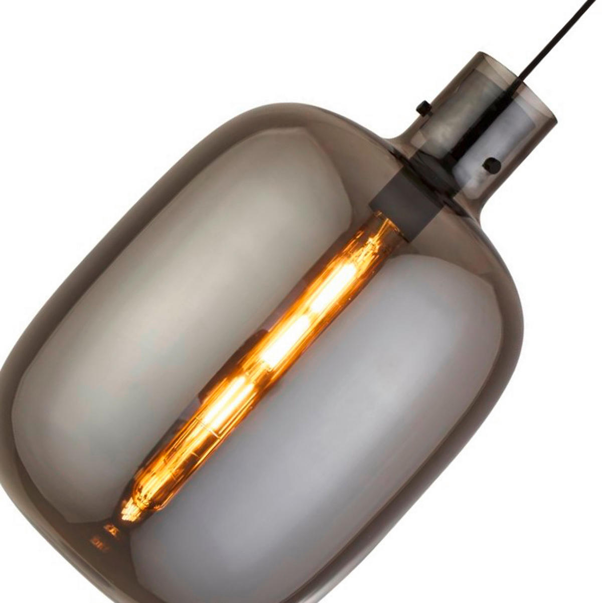 HÄNGLAMPA Barrel 30/127 cm  - svart, Design, metall/glas (30/127cm)