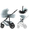 KINDERWAGENSET  Smile 5Z Set  Harbour Blue  - Pastellblau/Grau, Basics, Textil/Metall (57/112/97.7cm) - Britax Römer