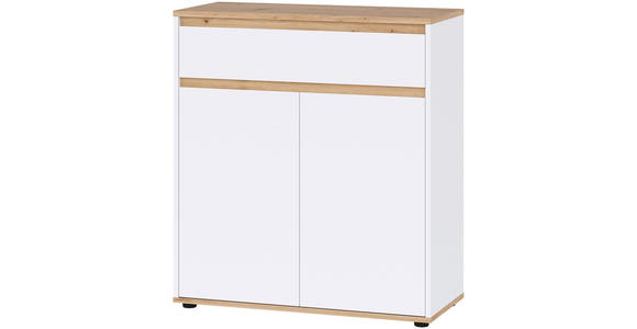 SCHUHSCHRANK 83,4/93/38 cm  - Schwarz/Weiß, MODERN, Holzwerkstoff (83,4/93/38cm) - Carryhome