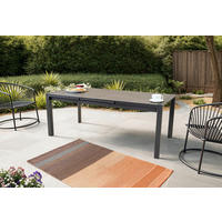 GARTENTISCH 130-160/75/76 cm Metall, Kunststoff rechteckig  - Schieferfarben/Anthrazit, MODERN, Kunststoff/Metall (130-160/75/76cm) - Ambia Garden