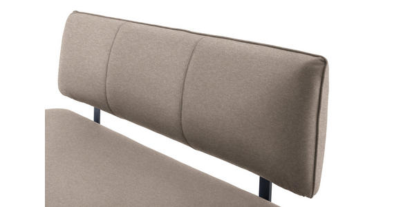 SITZBANK 180/86,5/60 cm in Schwarz, Hellbraun - Hellbraun/Schwarz, Design, Textil/Metall (180/86,5/60cm) - Cantus