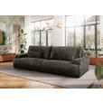 BIGSOFA Chenille Dunkelgrau  - Dunkelgrau/Schwarz, KONVENTIONELL, Kunststoff/Textil (282/73/115cm) - Carryhome