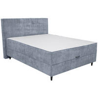 POSTEL BOXSPRING, tmavě šedá - černá/tmavě šedá, Moderní, dřevo/kompozitní dřevo (165/120/212cm) - Hom`in