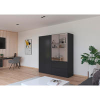DREHTÜRENSCHRANK 181/197/54 cm 4-türig Grau  - Grau, MODERN, Holzwerkstoff (181/197/54cm) - Rauch Möbel