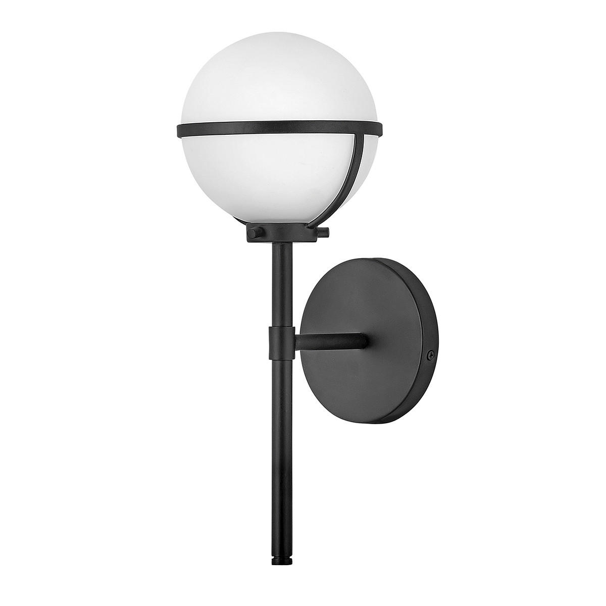 BADEZIMMER-WANDLEUCHTE - Schwarz, Konventionell, Glas/Metall (15.6/40.3/19cm) - Elstead Lighting