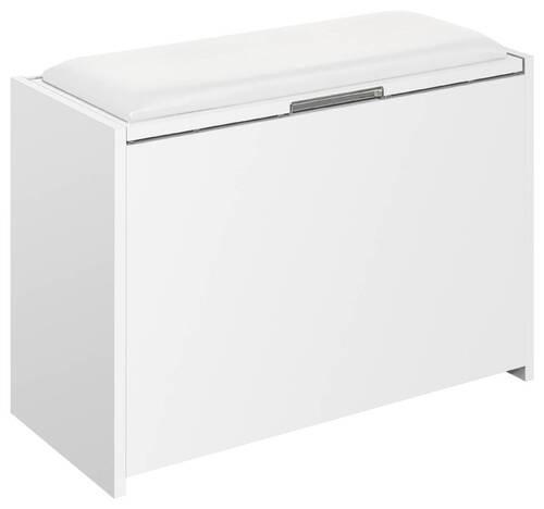 TRUHENBANK 64,2/48/40 cm Weiß Hochglanz  - Weiß Hochglanz, Basics (64,2/48/40cm) - Sadena