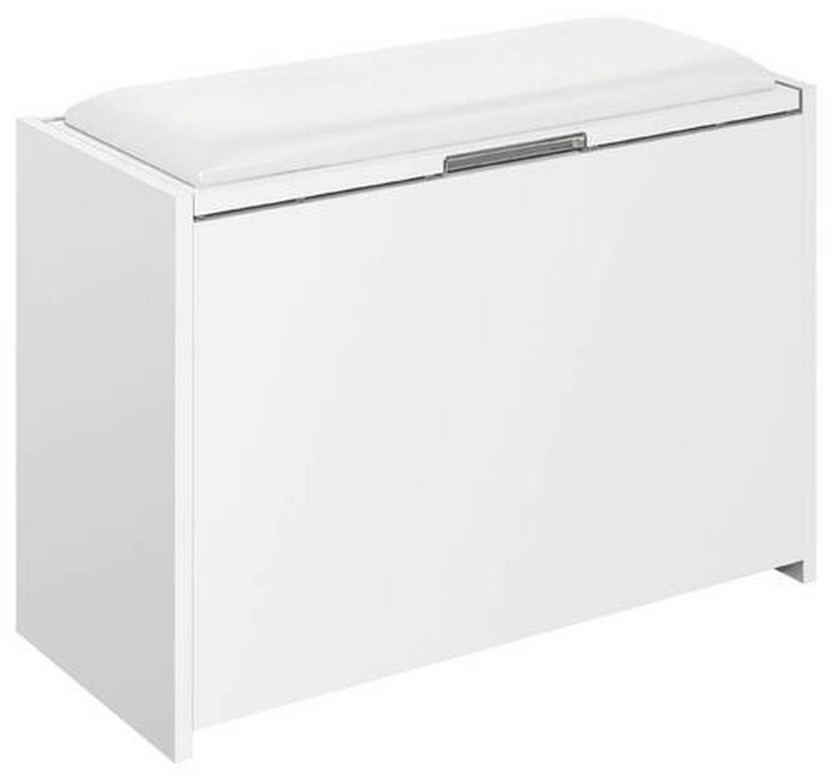 TRUHENBANK 64,2/48/40 cm Weiß Hochglanz  - Weiß Hochglanz, Basics (64,2/48/40cm) - Sadena