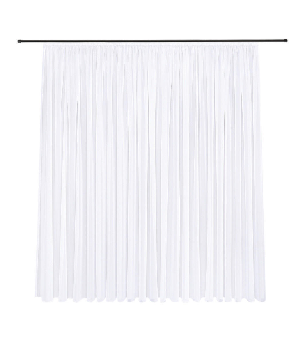 FERTIGSTORE  transparent  450/245 cm   - Weiß, Basics, Textil (450/245cm)