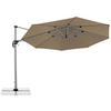 AMPELSCHIRM 370 cm Greige  - Greige/Silberfarben, Basics, Textil/Metall (370cm) - Doppler
